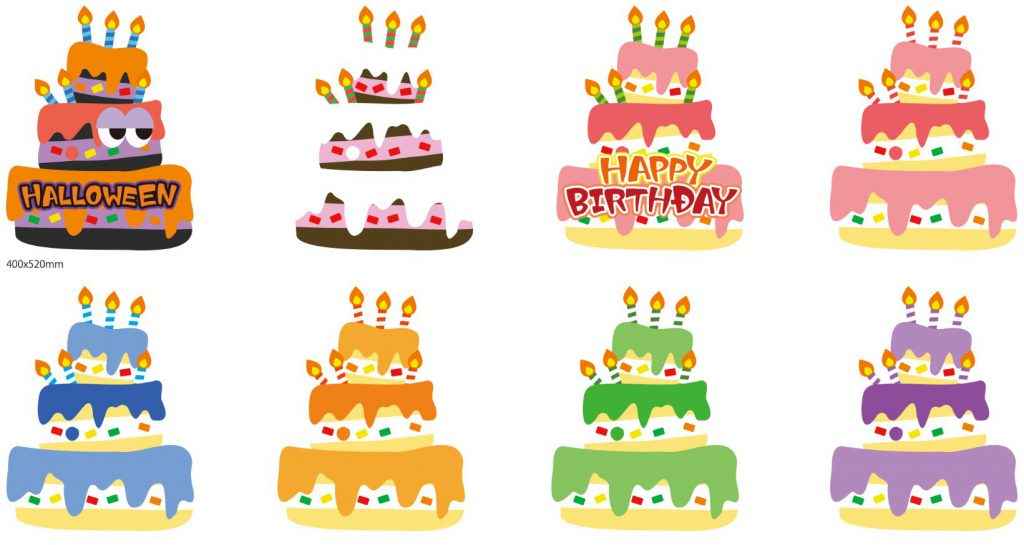 フリー素材 お祝いごとに大活躍 カラフルなケーキのイラスト プリオ公式ブログ